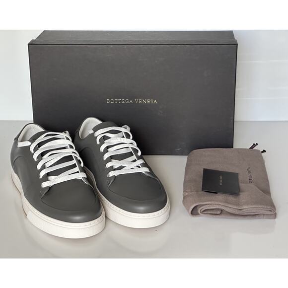 Bottega Veneta Men\'s Speedster Calf Leather Gray Sneakers 8 US 608761 NIB $750 main image 13